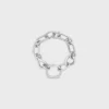 Charms Modern Thin Gourmette in Brass with Rhodium Finish Charms Modern Thin Gourmette in Brass with Rhodium Finish