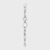 Charms Modern Thin Gourmette in Brass with Rhodium Finish Charms Modern Thin Gourmette in Brass with Rhodium Finish