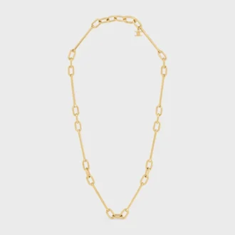 Charms Necklace in Brass with Gold Finish