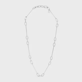 Charms Necklace in Brass with Rhodium Finish