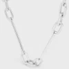 Charms Necklace in Brass with Rhodium Finish