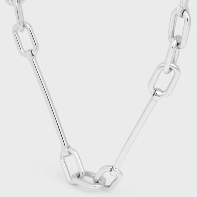 Charms Necklace in Brass with Rhodium Finish