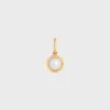 Charms Pearl in Resin Pearl and Brass with Gold Finish Charms Pearl in Resin Pearl and Brass with Gold Finish