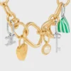 Charms Berlingot in Resin and Brass with Rhodium Finish Charms Berlingot in Resin and Brass with Rhodium Finish