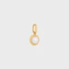 Charms Pearl in Resin Pearl and Brass with Gold Finish Charms Pearl in Resin Pearl and Brass with Gold Finish