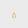 Charms Pearl in Resin Pearl and Brass with Gold Finish Charms Pearl in Resin Pearl and Brass with Gold Finish