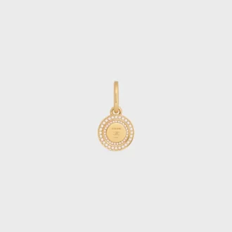 Charms Pearl Medal in Resin Pearls and Brass with Gold Finish Charms Pearl Medal in Resin Pearls and Brass with Gold Finish
