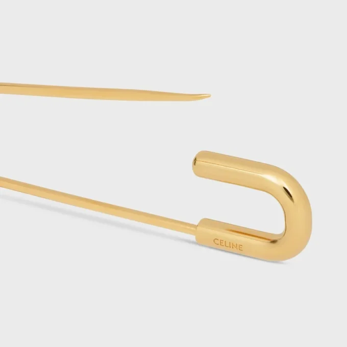 Charms Safety Pin Brooch in Brass with Gold Finish Charms Safety Pin Brooch in Brass with Gold Finish