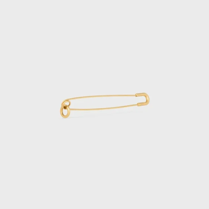 Charms Safety Pin Brooch in Brass with Gold Finish Charms Safety Pin Brooch in Brass with Gold Finish