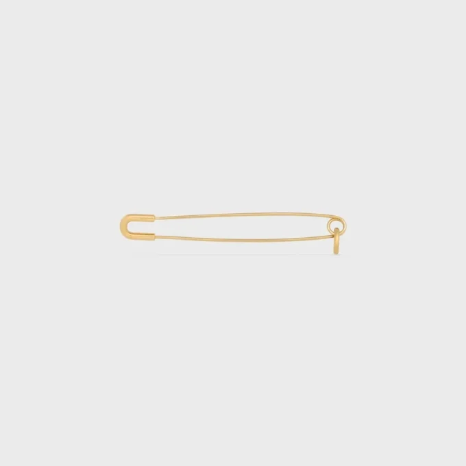 Charms Safety Pin Brooch in Brass with Gold Finish Charms Safety Pin Brooch in Brass with Gold Finish