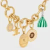 Celine Charms Heritage Chunky Bracelet in Brass with Gold Finish Celine Charms Heritage Chunky Bracelet in Brass with Gold Finish