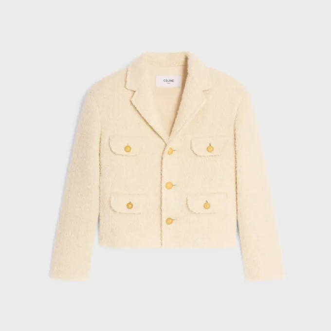 Chasseur Jacket in Mohair Wool Tweed