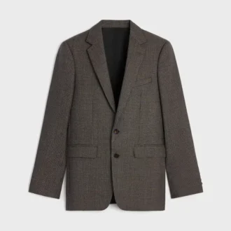 Classic Jacket in Micro Houndstooth Wool