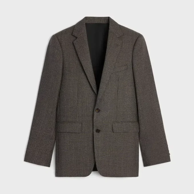 Classic Jacket in Micro Houndstooth Wool Classic Jacket in Micro Houndstooth Wool
