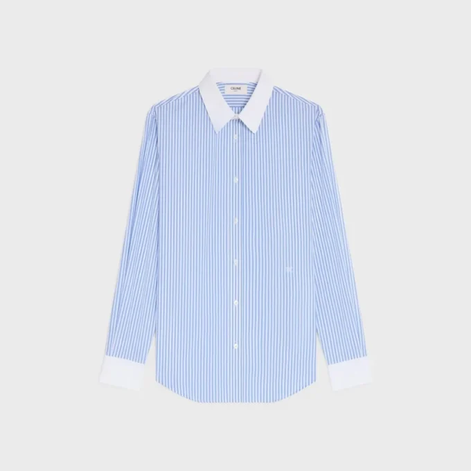 Classic Shirt in Striped Cotton Poplin
