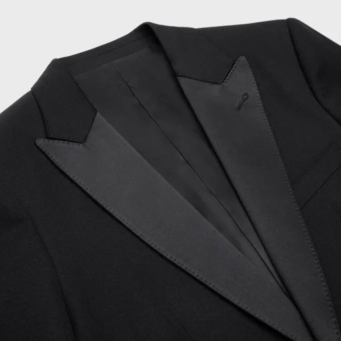 Classic Tux Jacket in Grain De Poudre Wool