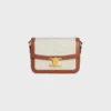Classique Triomphe Bag in Textile with Triomphe All-Over and Calfskin