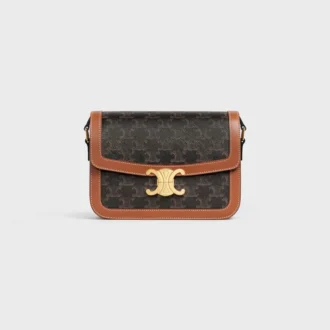 Classique Triomphe Bag in Triomphe Canvas and Calfskin