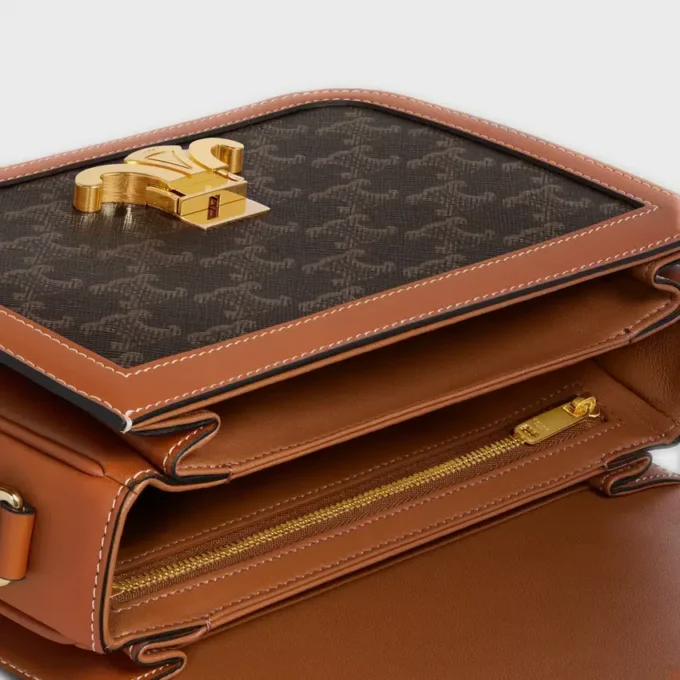Classique Triomphe Bag in Triomphe Canvas and Calfskin Classique Triomphe Bag in Triomphe Canvas and Calfskin