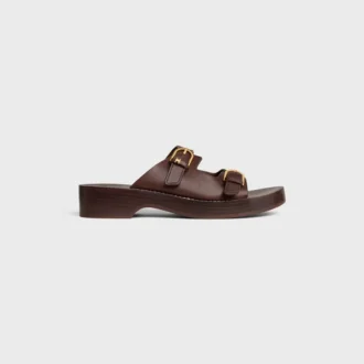 Cleo – Double Strap Sandal in Calfskin – Vegetal Tanning