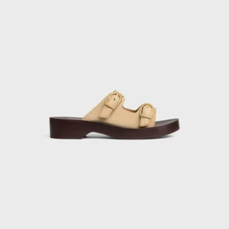 Cleo – Double Strap Sandal in Suede Calfskin