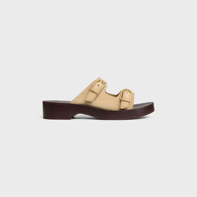 Cleo – Double Strap Sandal in Suede Calfskin Cleo – Double Strap Sandal in Suede Calfskin