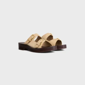 Cleo – Double Strap Sandal in Suede Calfskin