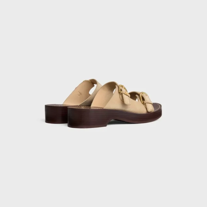Cleo – Double Strap Sandal in Suede Calfskin Cleo – Double Strap Sandal in Suede Calfskin