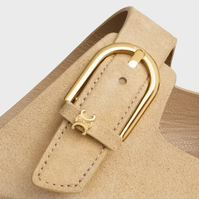 Cleo – Double Strap Sandal in Suede Calfskin Cleo – Double Strap Sandal in Suede Calfskin