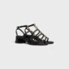 CléMence Heeled Sandal in Glossy Calfskin CléMence Heeled Sandal in Glossy Calfskin
