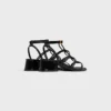 CléMence Heeled Sandal in Glossy Calfskin CléMence Heeled Sandal in Glossy Calfskin