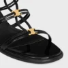 CléMence Heeled Sandal in Glossy Calfskin CléMence Heeled Sandal in Glossy Calfskin