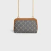 Clutch on Chain in Jacquard Triomphe All Over