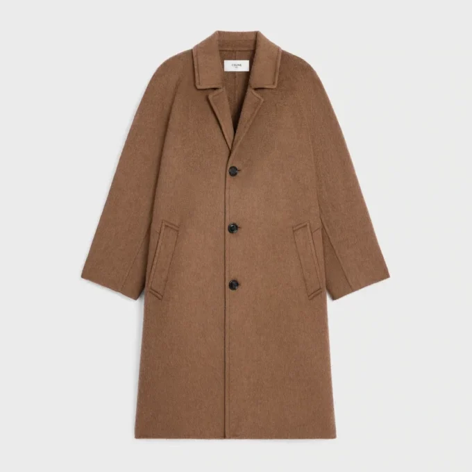 Coat in Double-Face Cashmere and Camel
