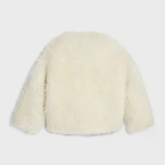 Coat in Fluffy Wool