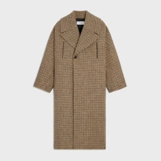 Coat in Houndstooth Wool