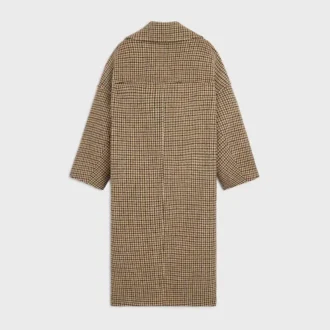Coat in Houndstooth Wool
