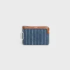 Coin Purse in Striped Denim with Strass Coin Purse in Striped Denim with Strass