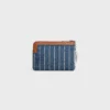 Coin Purse in Striped Denim with Strass Coin Purse in Striped Denim with Strass