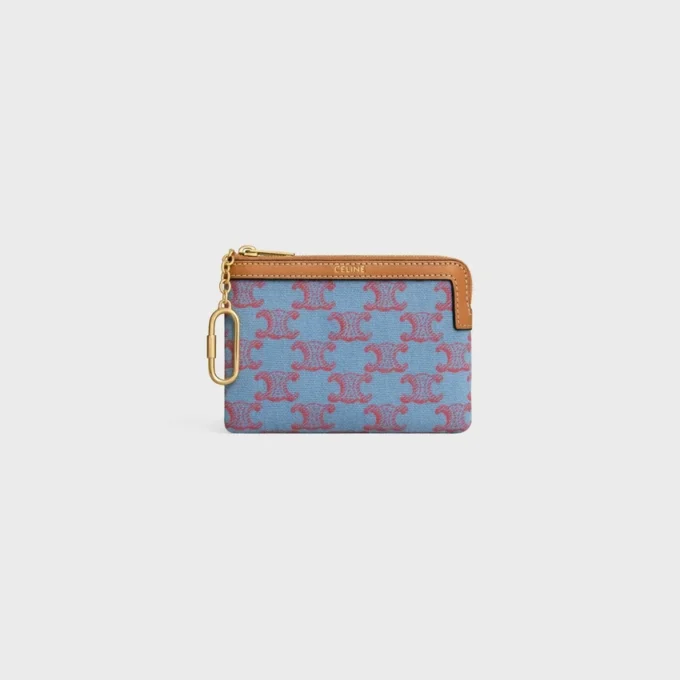 Coin Purse in Textile with Triomphe All Over Coin Purse in Textile with Triomphe All Over