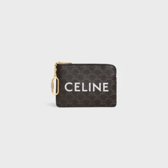 Coin Purse  in Triomphe Canvas with Celine Print