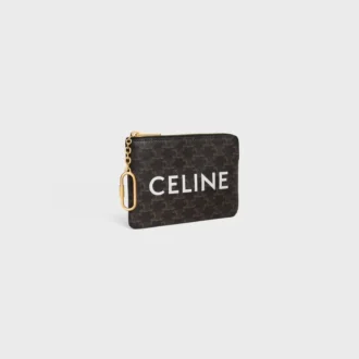 Coin Purse  in Triomphe Canvas with Celine Print