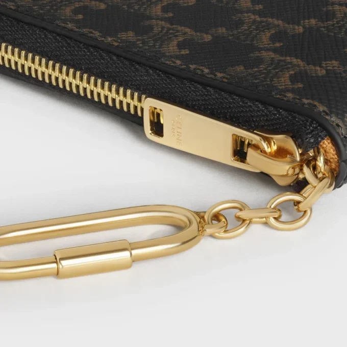 Coin Purse in Triomphe Canvas with Celine Print Coin Purse in Triomphe Canvas with Celine Print