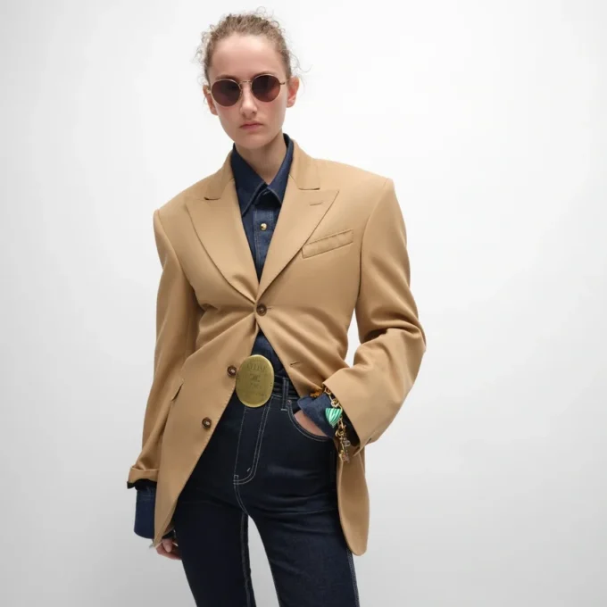 Colonne Jacket in Diagonal Wool Colonne Jacket in Diagonal Wool