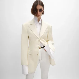 Colonne Jacket in Diagonal Wool
