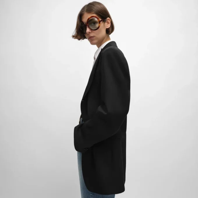 Colonne Jacket in Diagonal Wool Colonne Jacket in Diagonal Wool