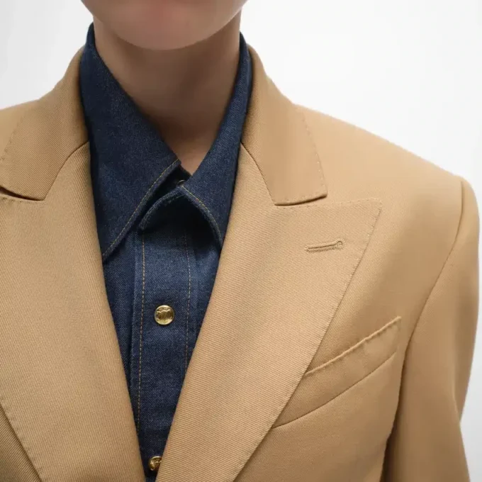 Colonne Jacket in Diagonal Wool Colonne Jacket in Diagonal Wool