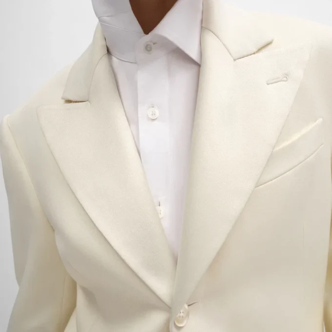 Colonne Jacket in Diagonal Wool Colonne Jacket in Diagonal Wool