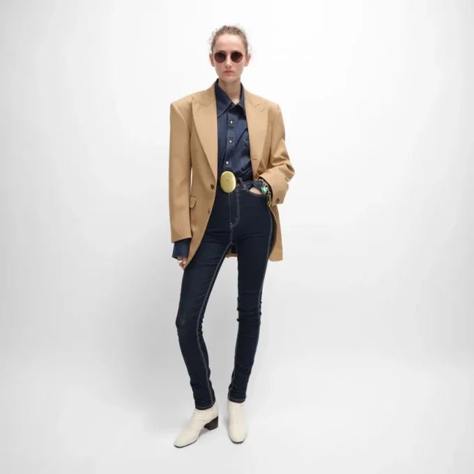 Colonne Jacket in Diagonal Wool Colonne Jacket in Diagonal Wool