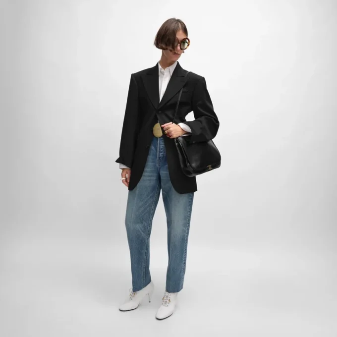 Colonne Jacket in Diagonal Wool Colonne Jacket in Diagonal Wool
